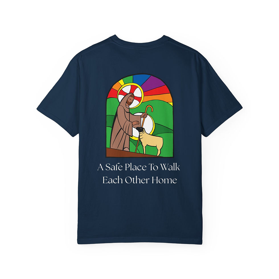 Thumbnail: Good Shepherd Pride Shield Dark T-Shirt