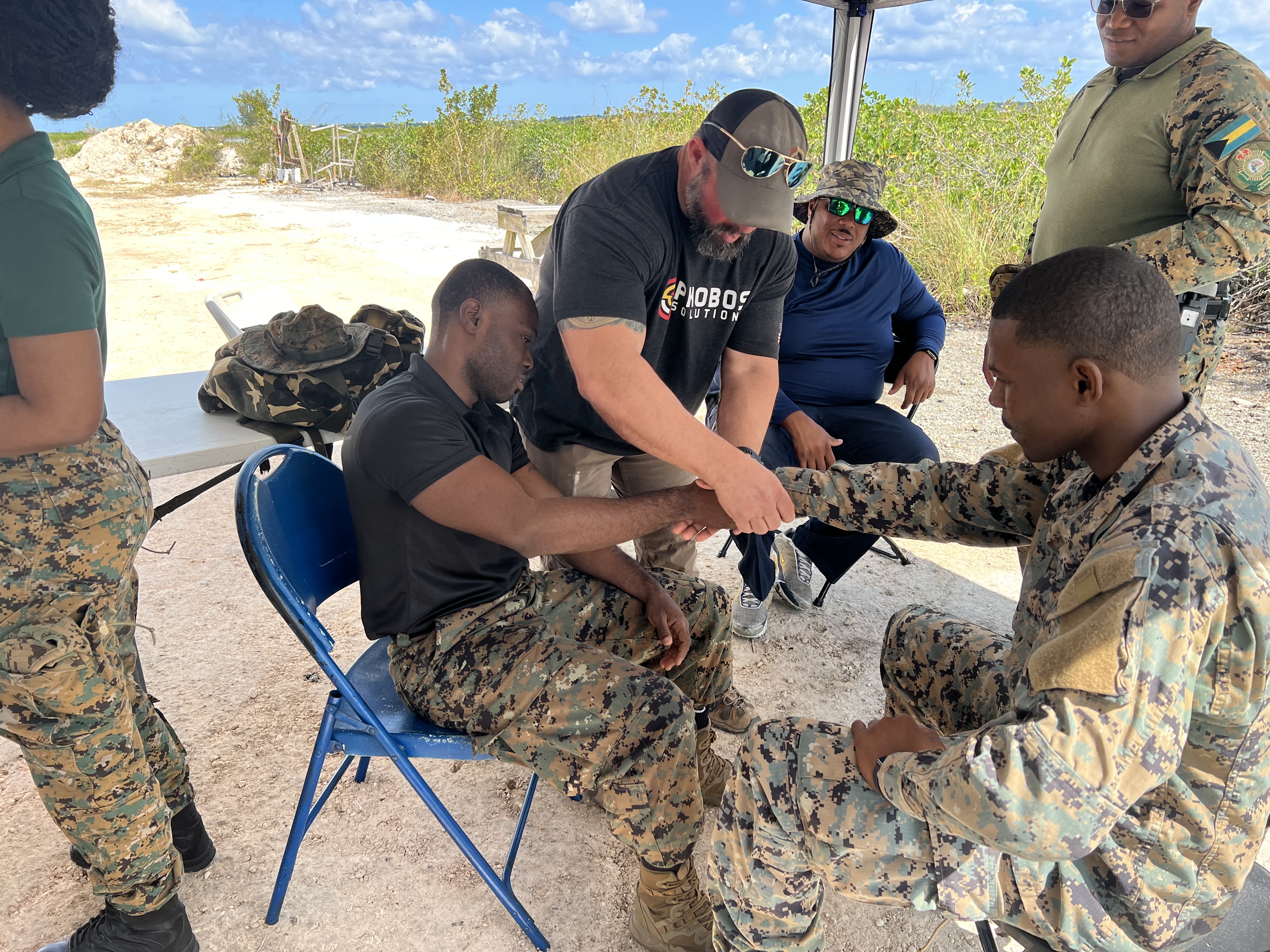 Bahamian officers training with Paratus Tactical instructors