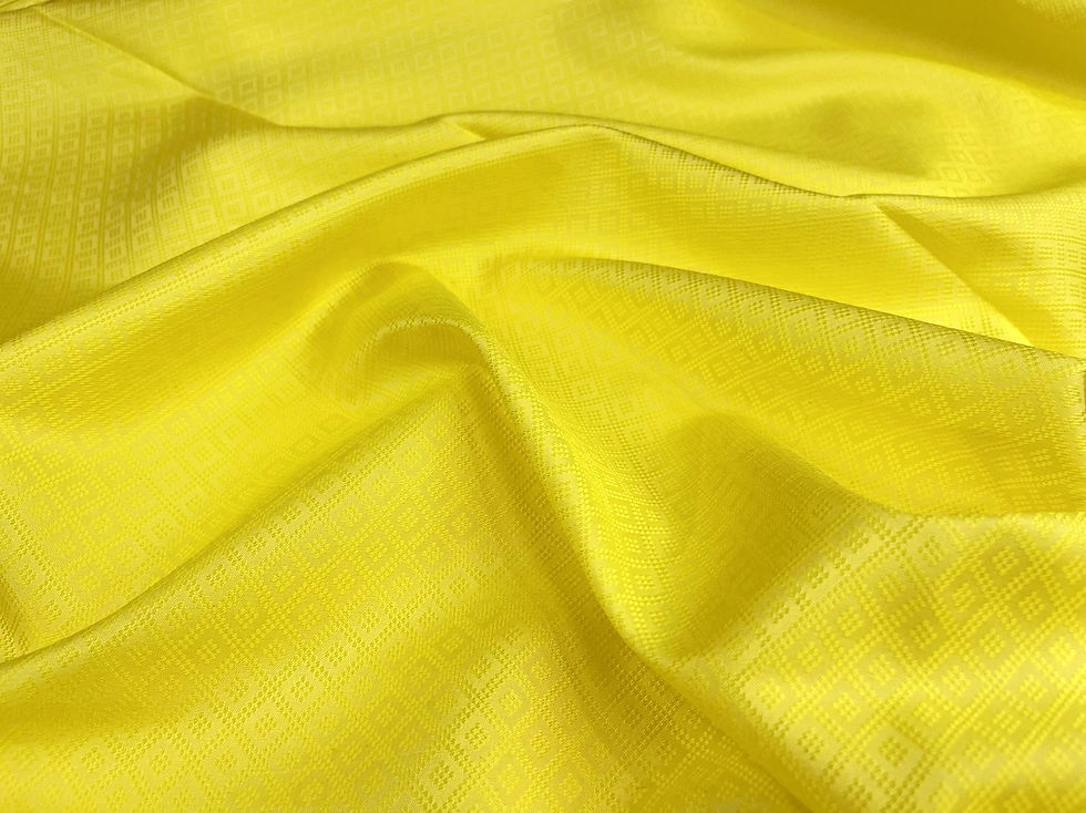 YELLOW BROCADE SILK