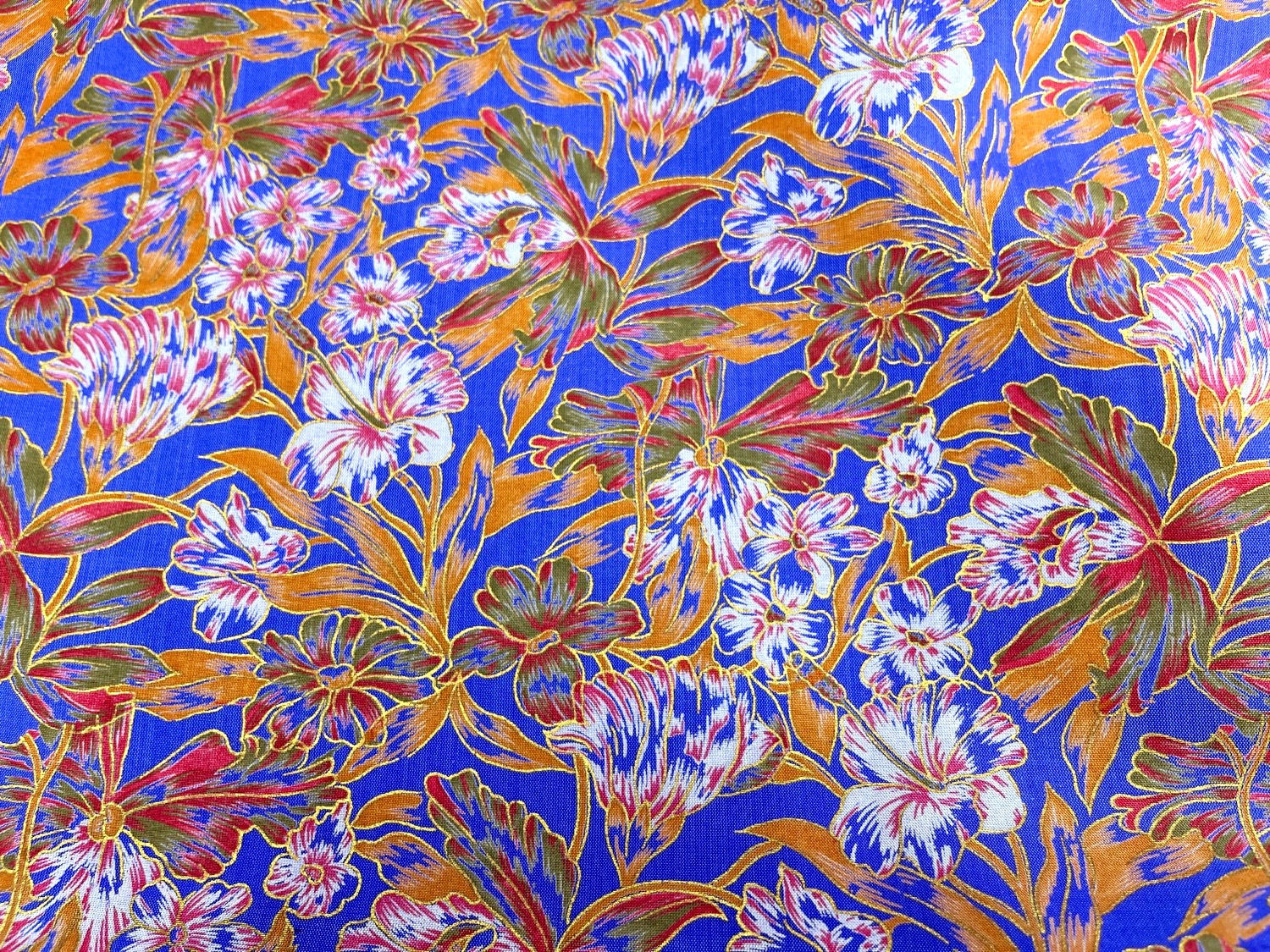 FLORAL PRINTED SILK