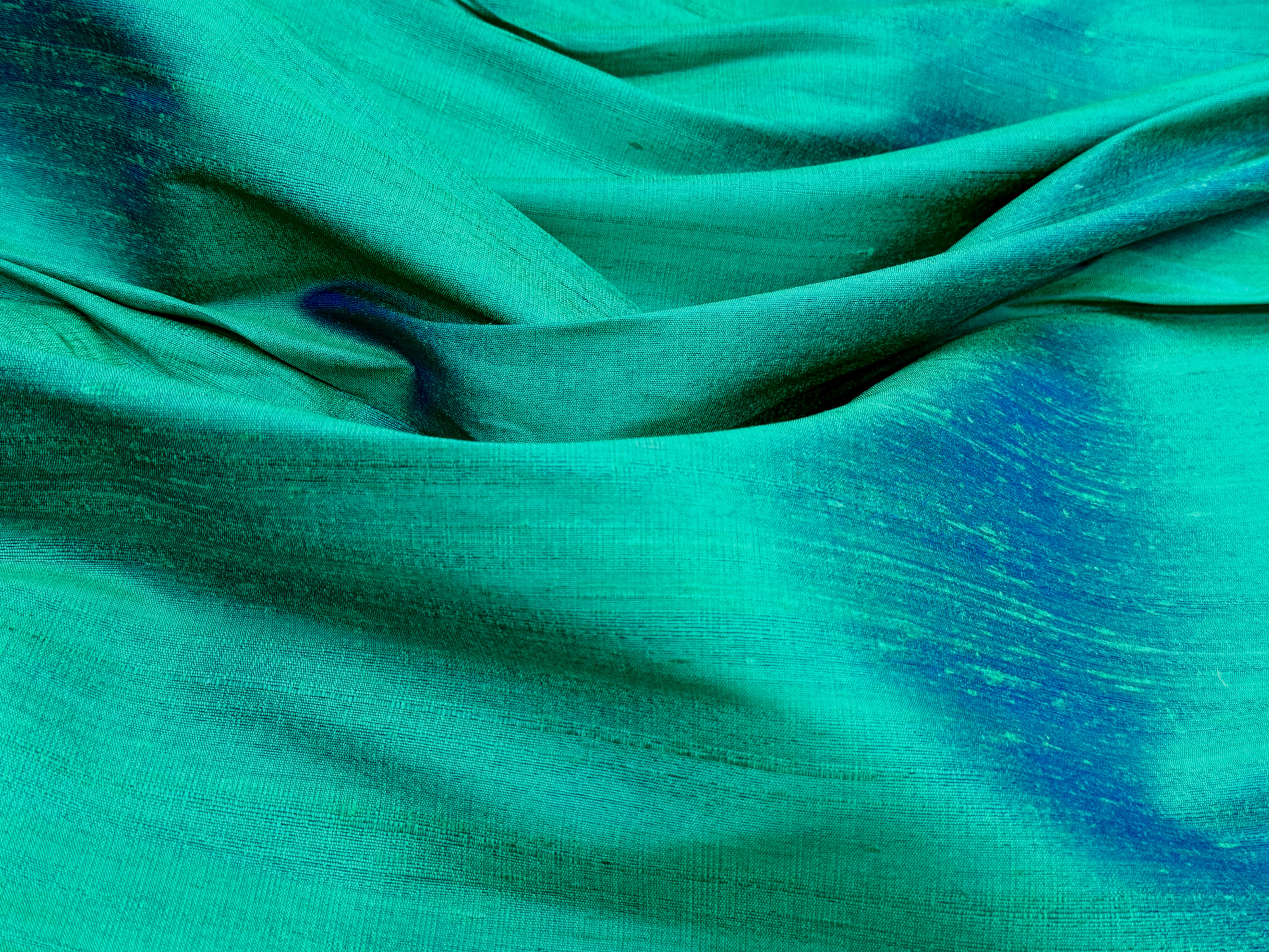 DARK TURQUOISE RAW SILK