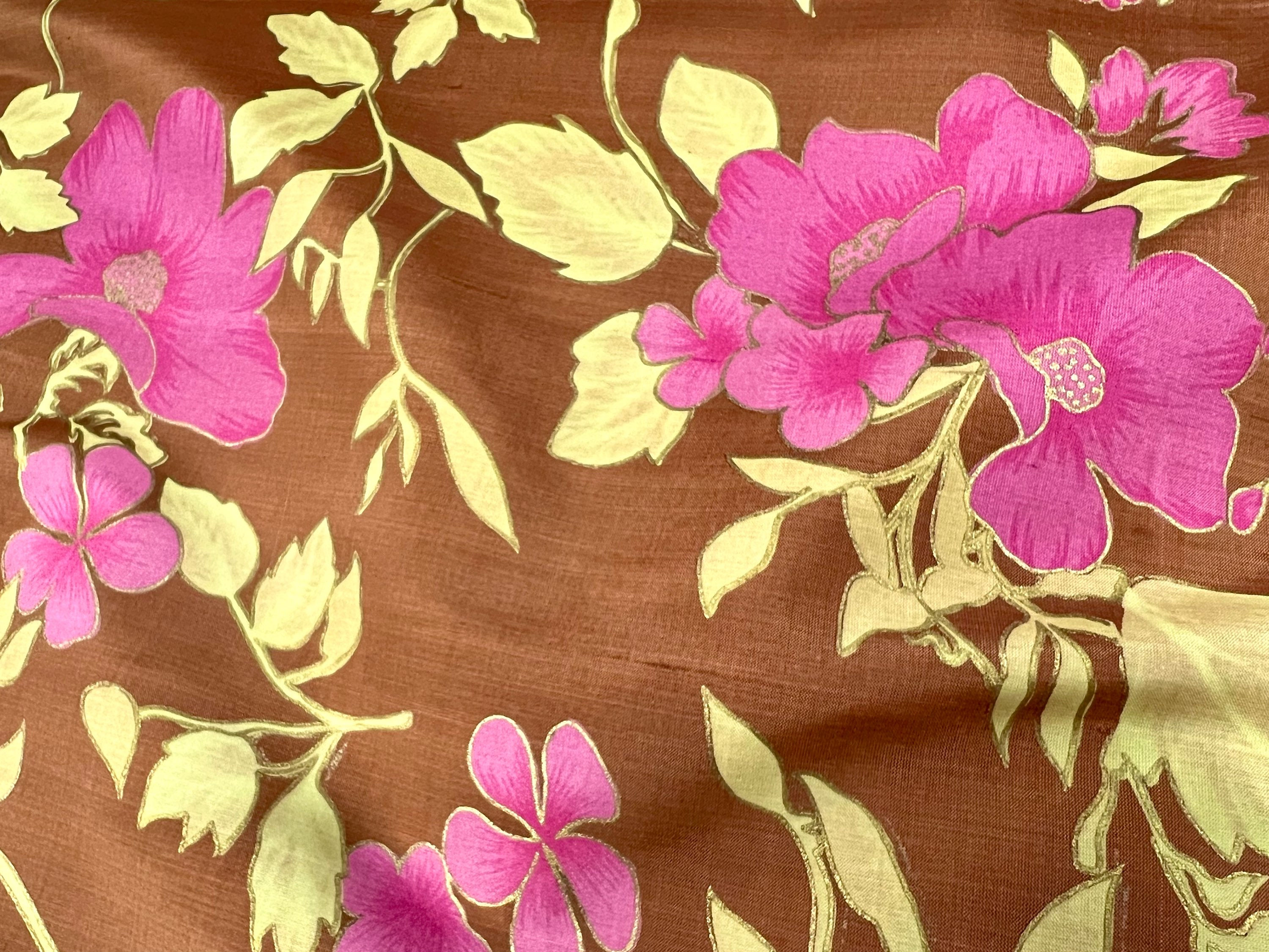 FLORAL PRINTED SILK