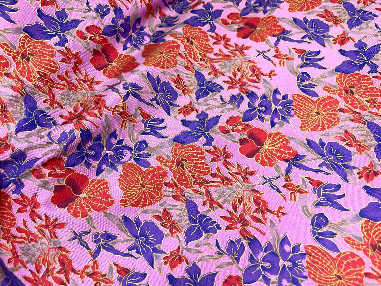 FLORAL PRINTED SILK