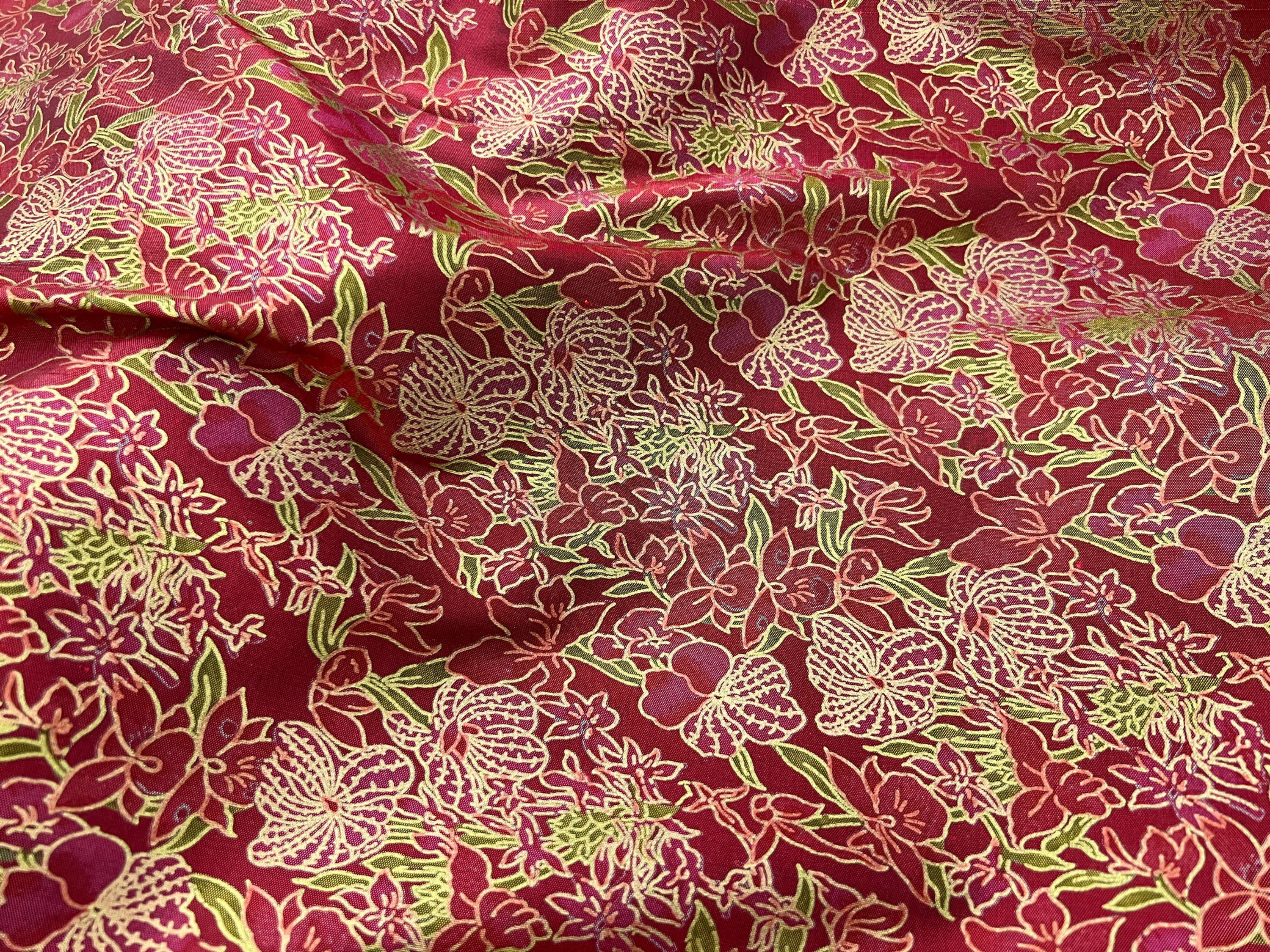 FLORAL PRINTED SILK