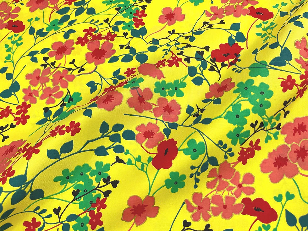 FLORAL PRINTED SILK