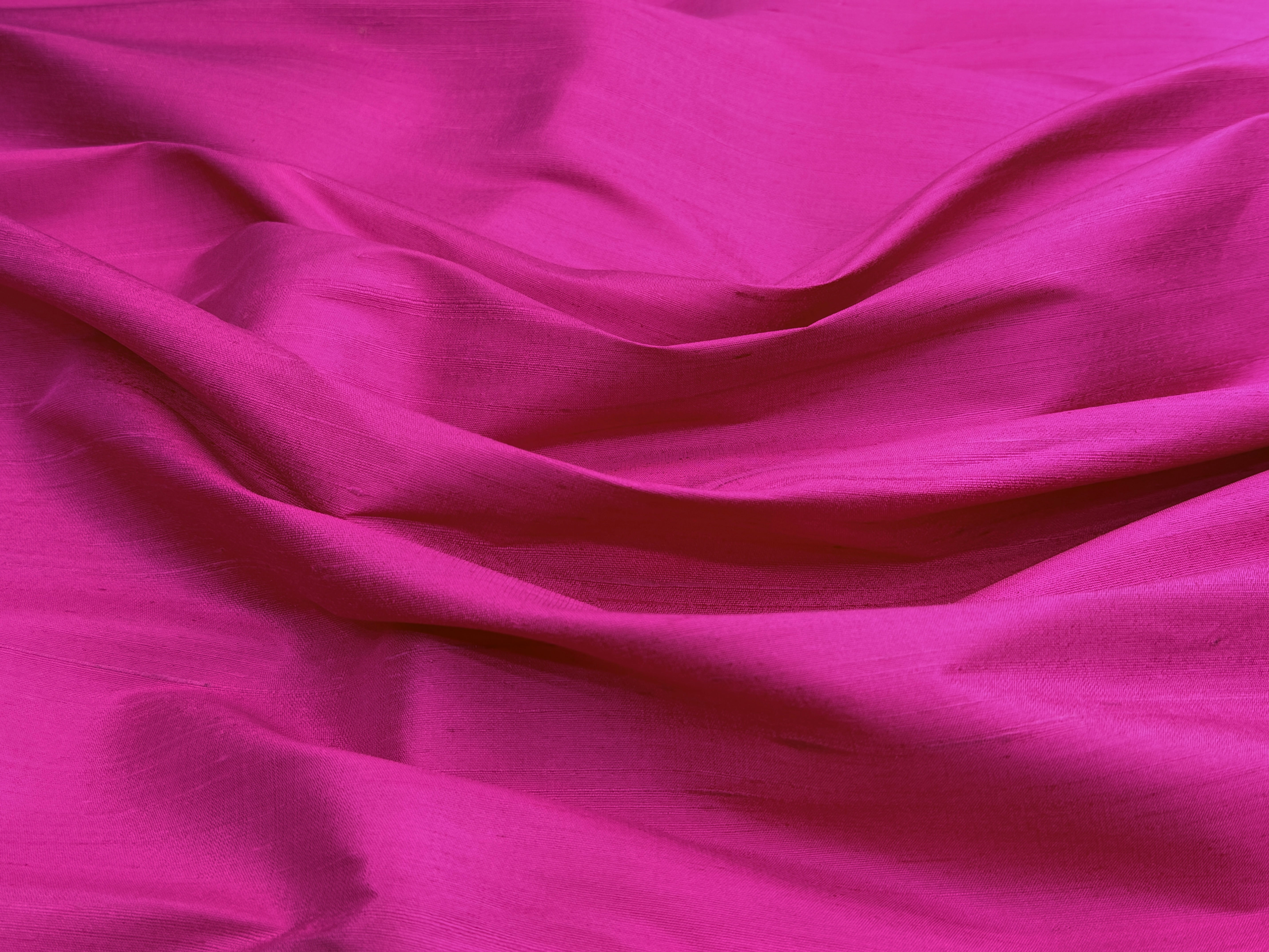 FUCHSIA PINK RAW SILK