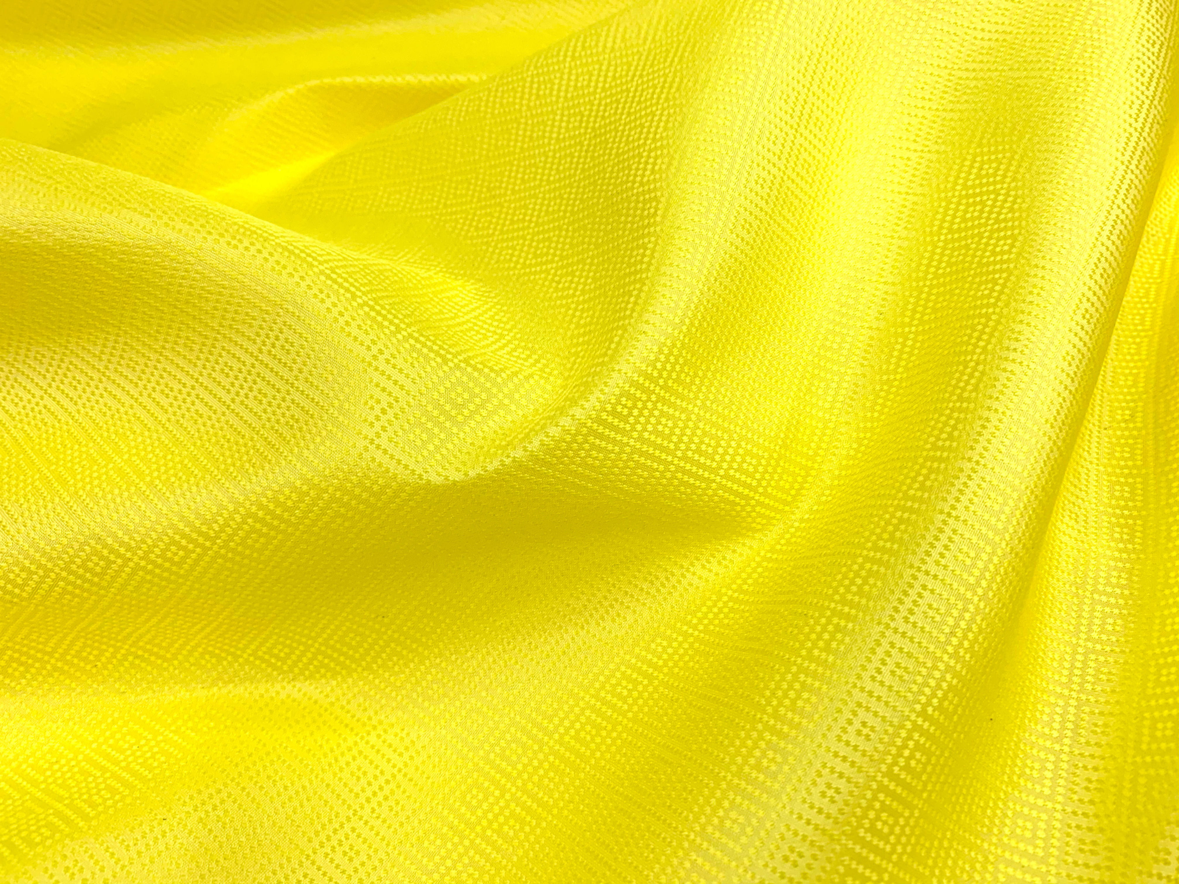 LIGHT YELLOW BROCADE SILK