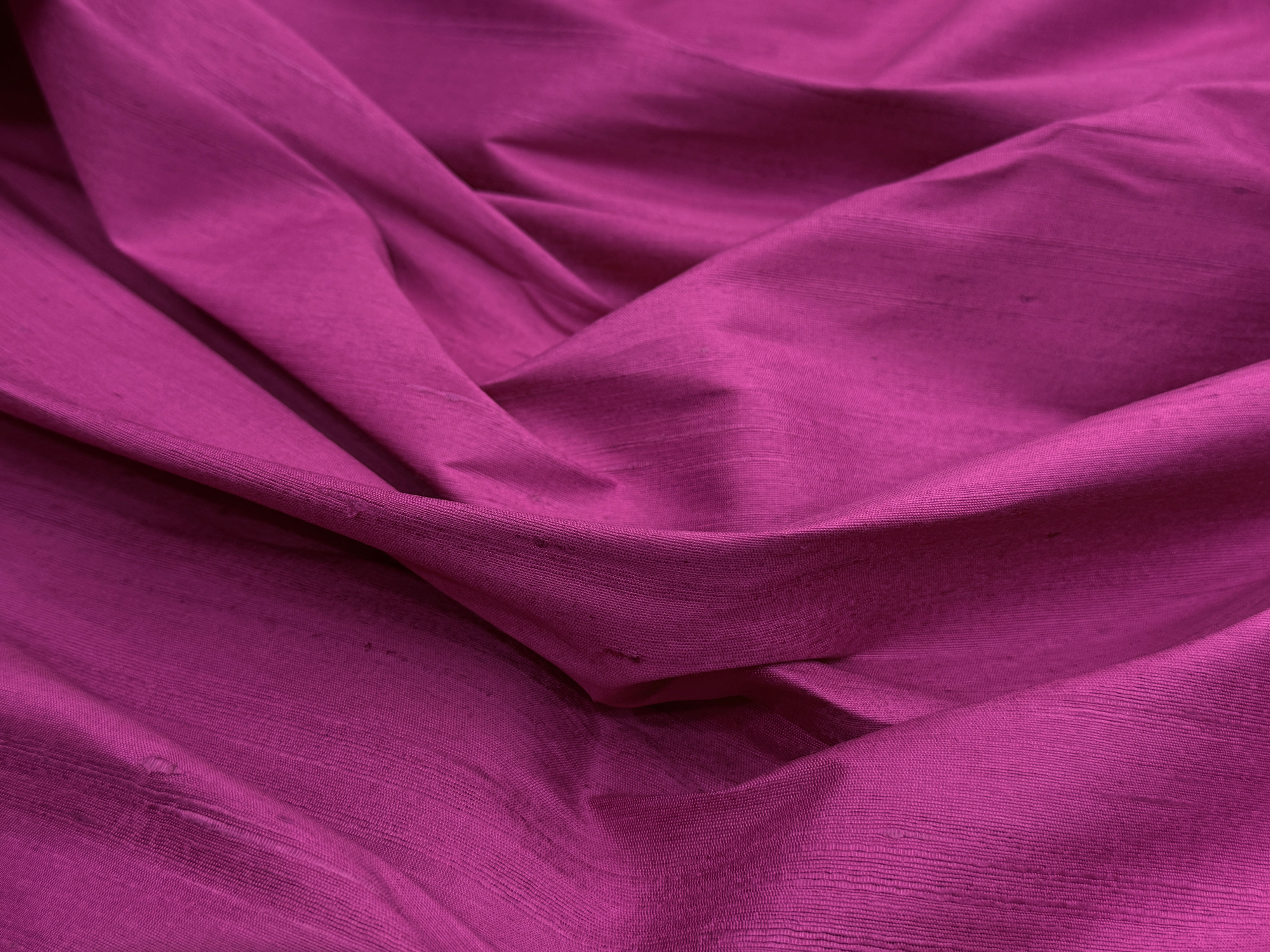 DEEP FUCHSIA RAW SILK