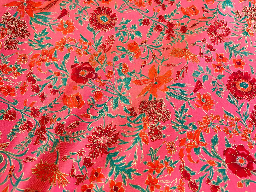 FLORAL PRINTED SILK
