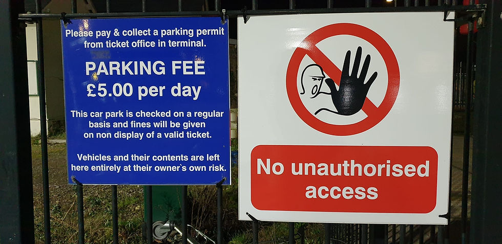 DFDS Newhaven port car parking charges