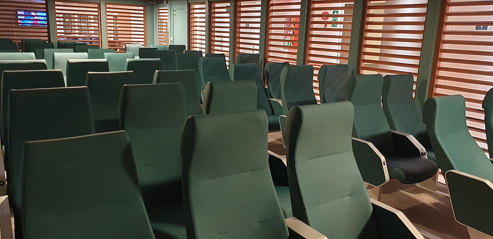 reclining seat lounge on DFDS Dieppe Newhaven ferry