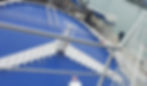 Powerful bow visor on Brittany Ferries Bretagne