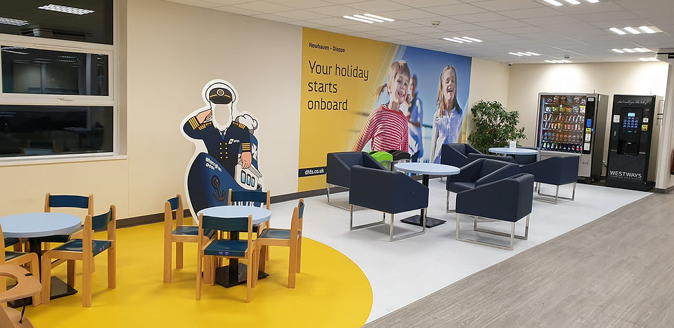 DFDS family lounge in Newhaven ferry terminal