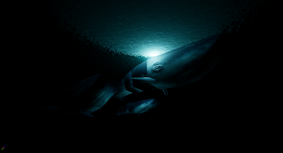 Animated whales from Dark Depths