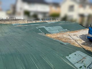 防草シートの手直し