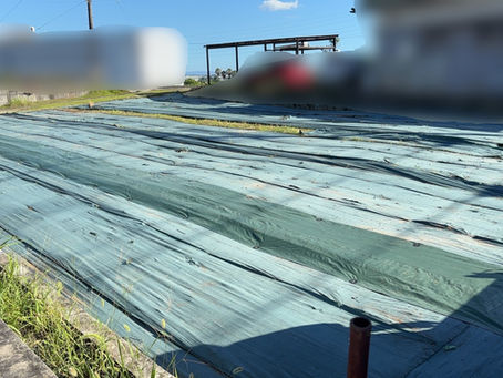 販売中の宅地管理防草シートの手直し