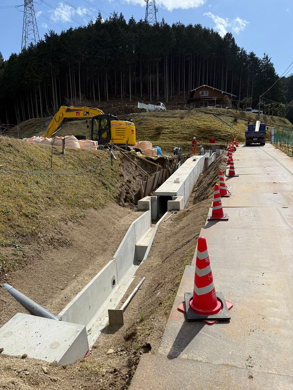 水路のやり替え工事