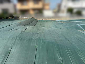 防草シートの手直し