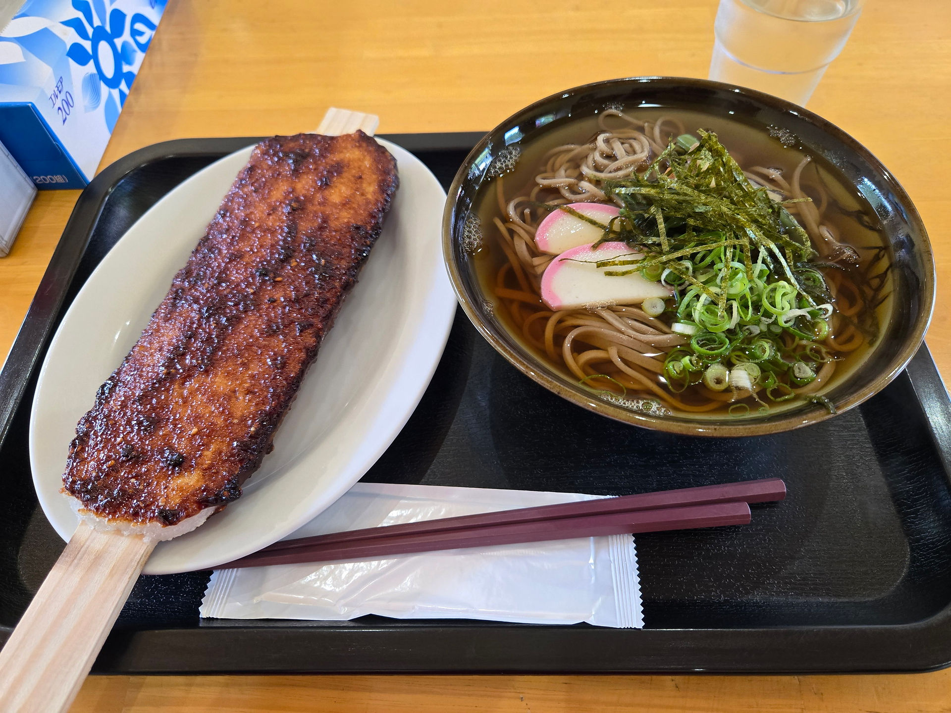 あさぎりの五平餅とそばのセット