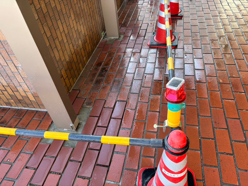 マンション外構工事　タイル張り