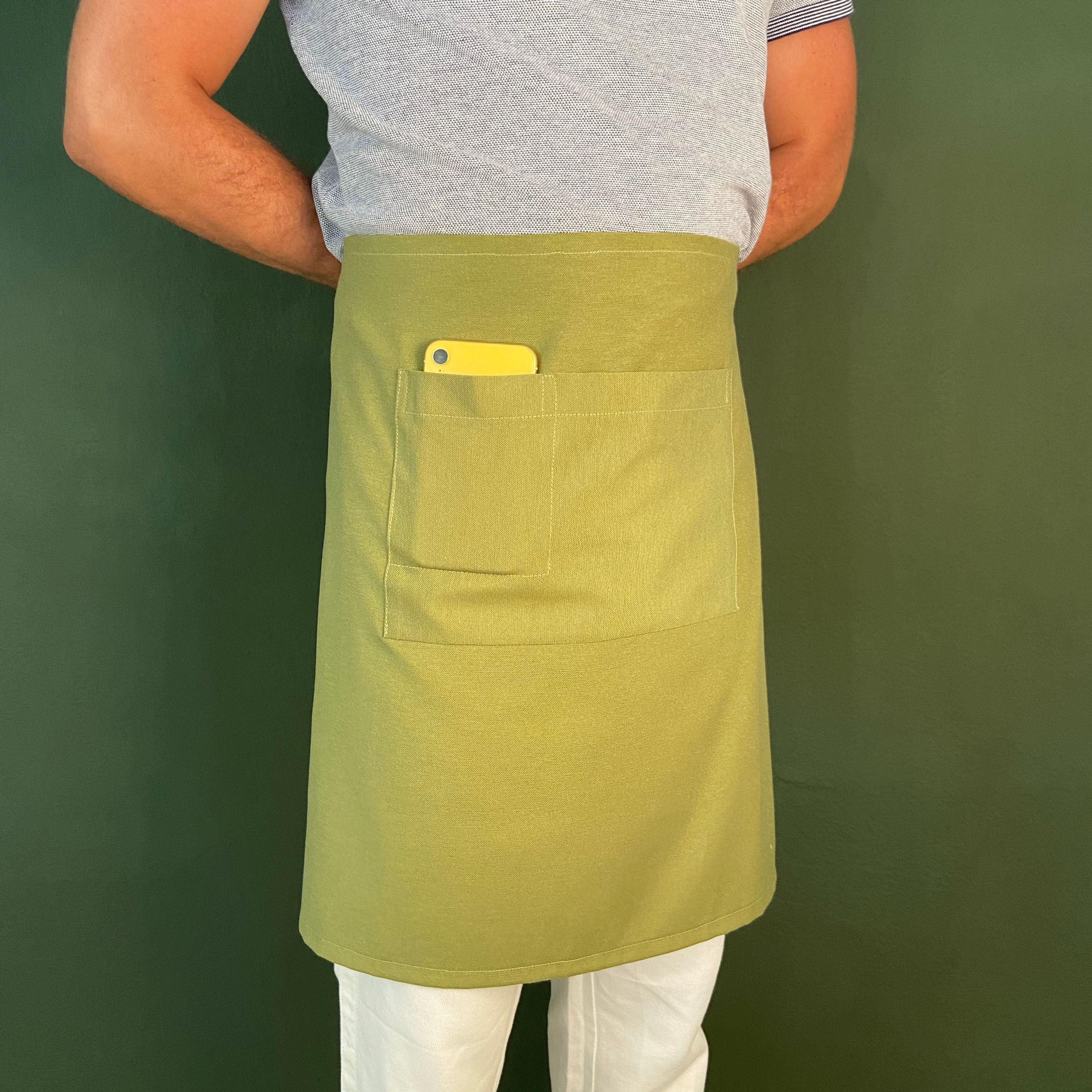 Kısa Mutfak Önlüğü - Açık Yeşil