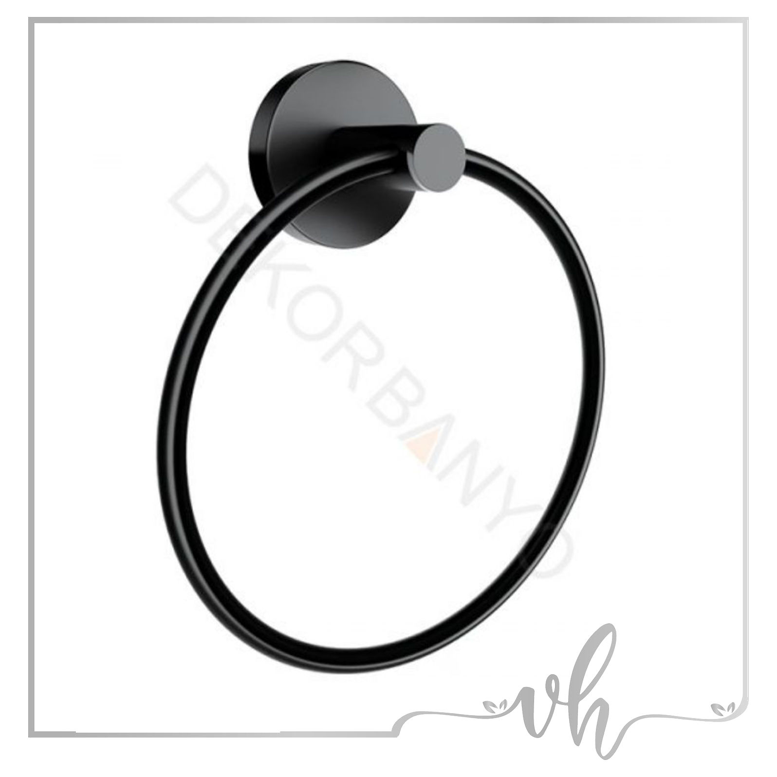 Venina Home Alina Black Halka Havluluk