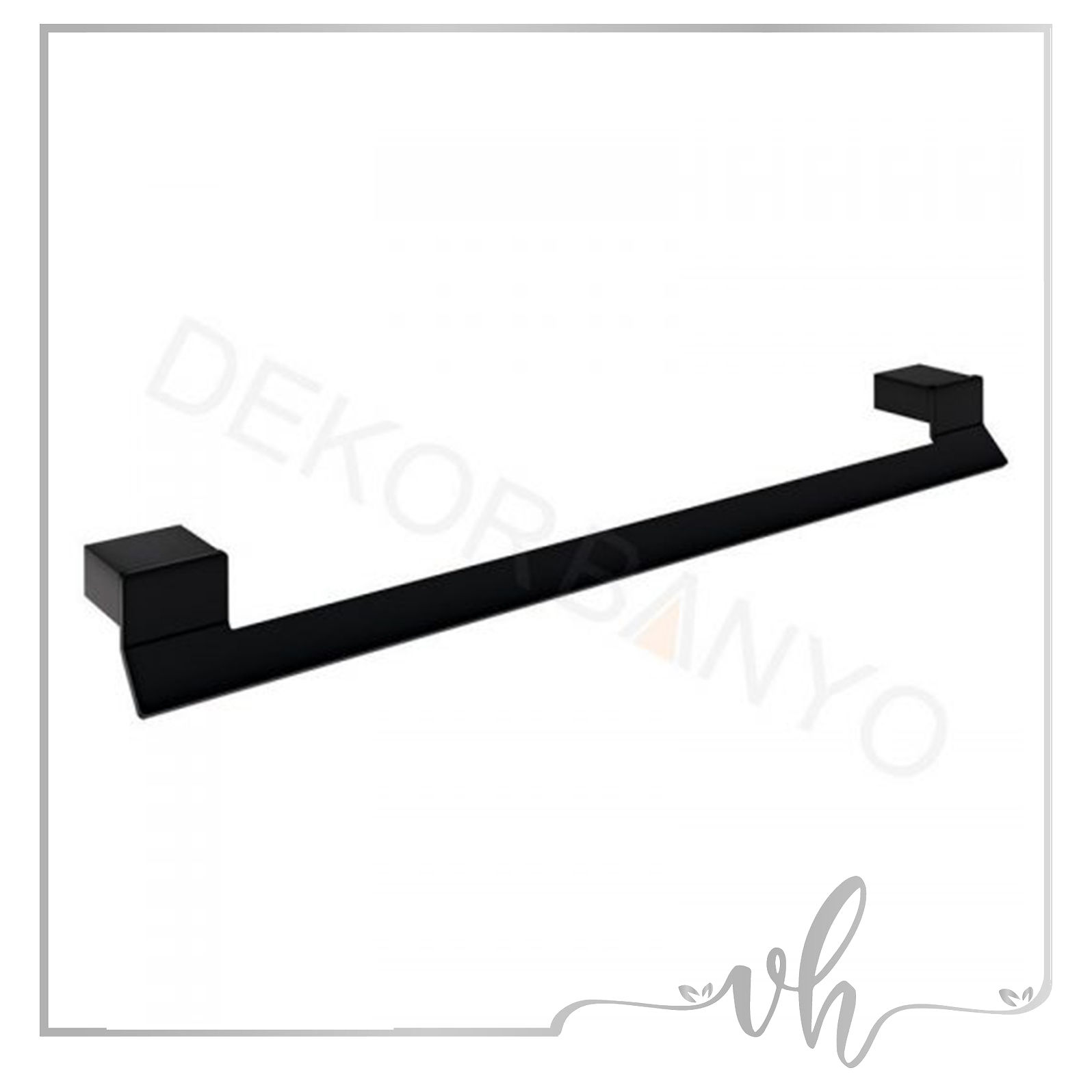 Venina Home SS304 Black Uzun Havluluk