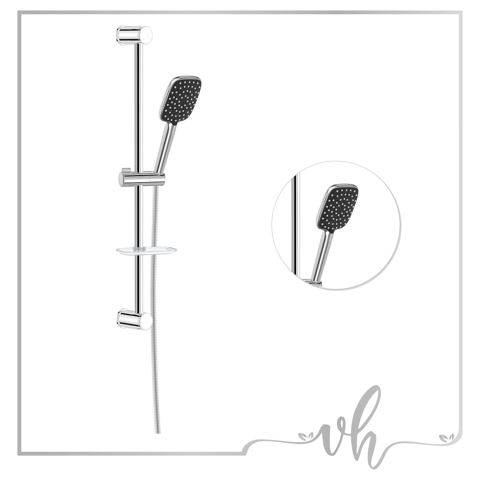 Venina Home Aqua Chrome Space Sürgülü Duş Seti