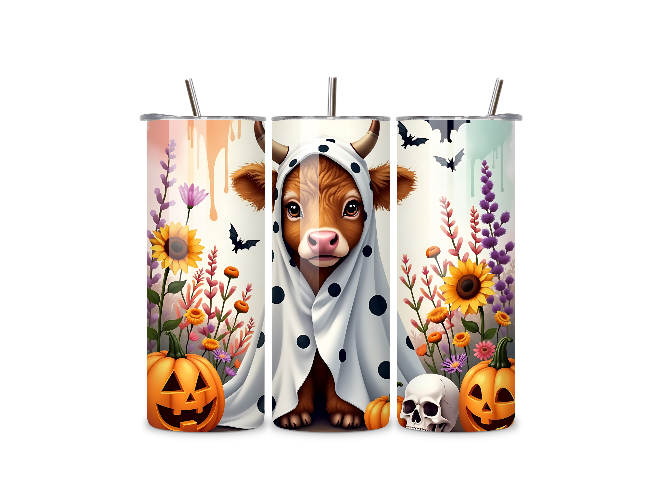 Spooky Season Highland Cow 20oz Tumbler