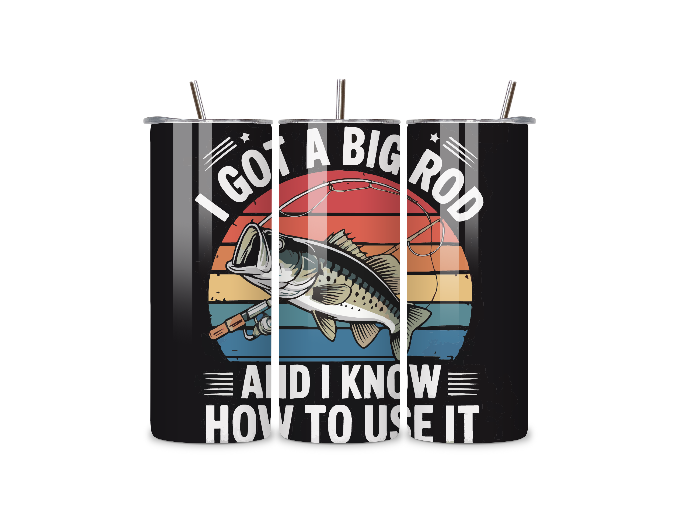 20oz Fishing Rod Tumbler – Gift for Anglers and Outdoor Lovers