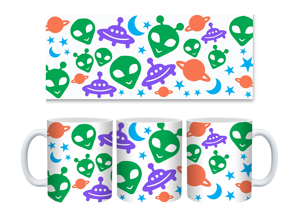 11oz Alien Mug – Space Lover Gift, UFO-Themed Coffee Cup