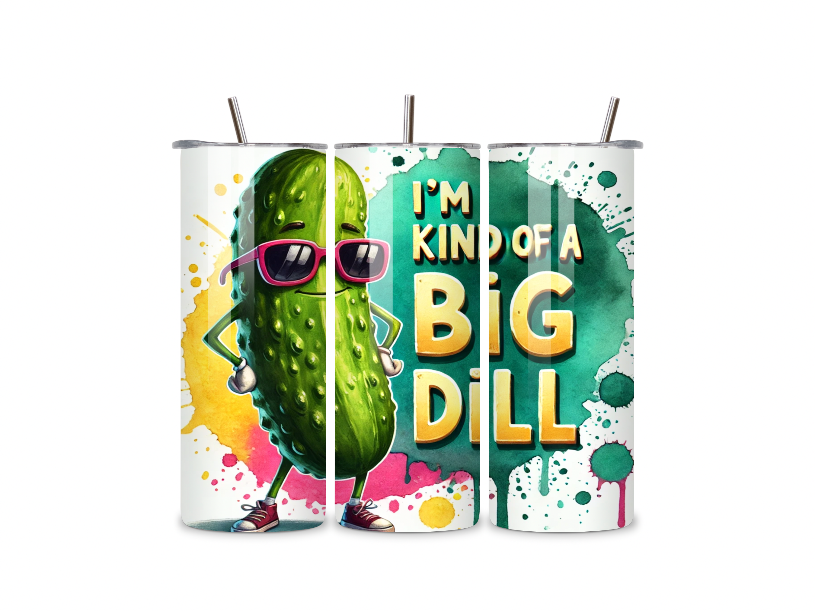 20oz “I’m a Big Dill” Pickle Tumbler – Funny Food Lover Gift