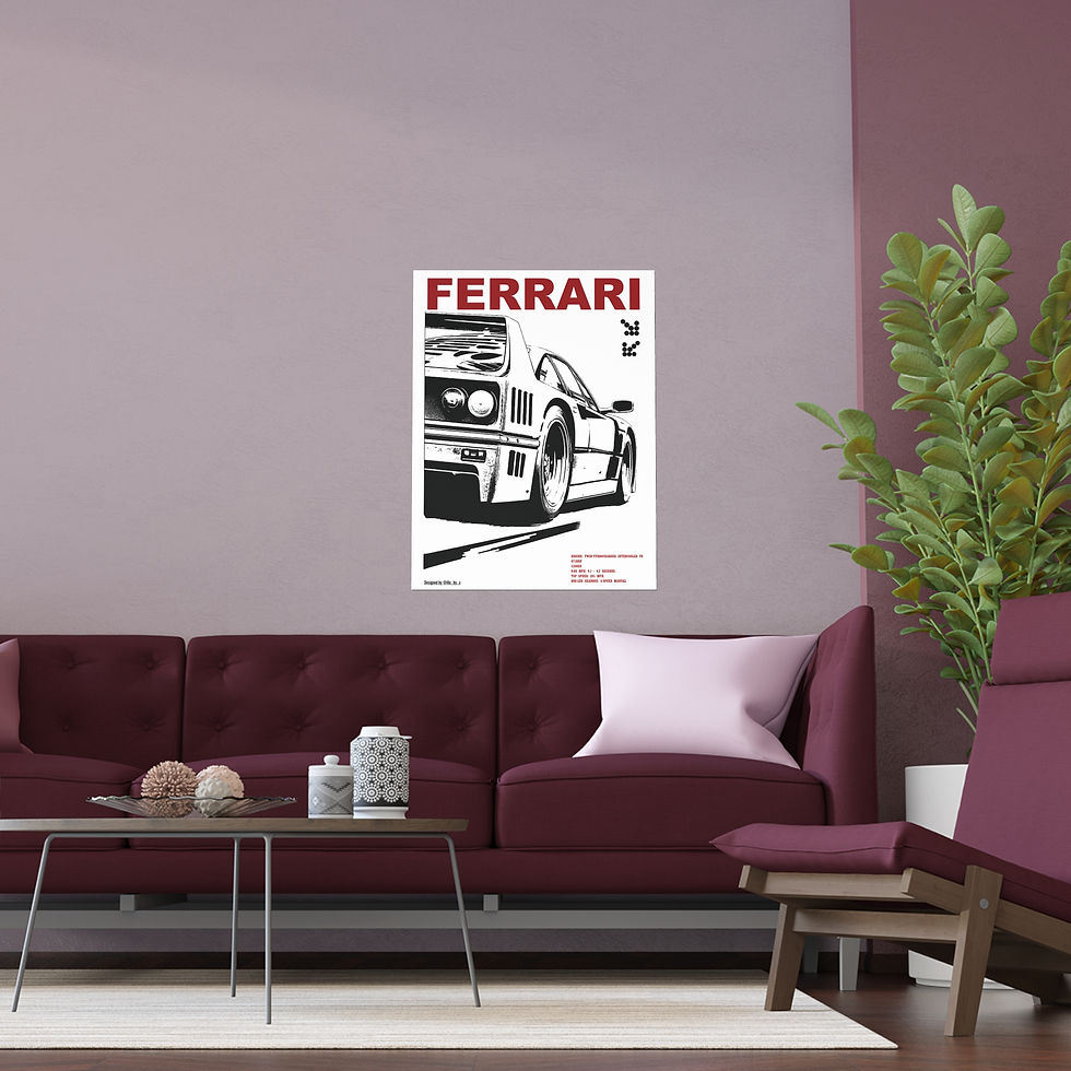 Thumbnail: Ferrari Retro Race Car Poster