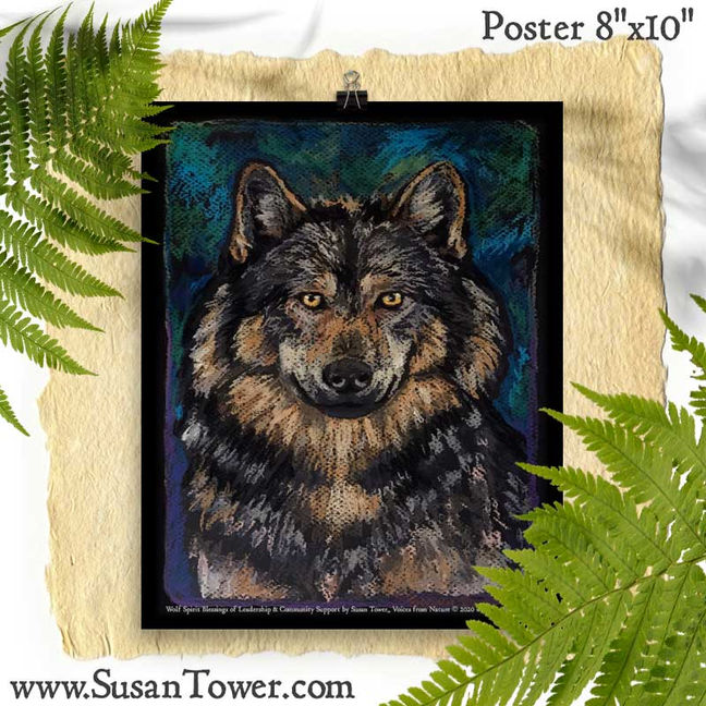 Wolf Totem Art Print 8x10 by Susan Tower 