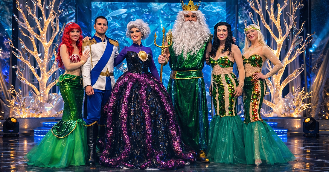 little mermaid themed stage event kids party 7skyevents riga latvia