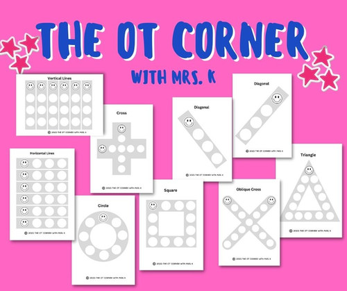 PREWRITING SHAPES WITH DOT MARKERS DIGITAL DOWNLOADS | The Ot Corner With M