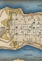 mappa con caccia al tesoro ai monumenti di Valletta