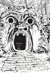 caccia al tesoro con i bambini nel bosco di Bomarzo