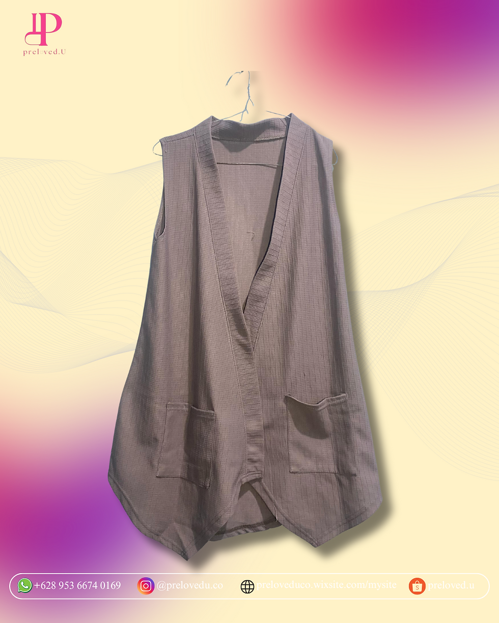 Thumbnail: Outer Blezer Wanita Abu-Abu Panjang