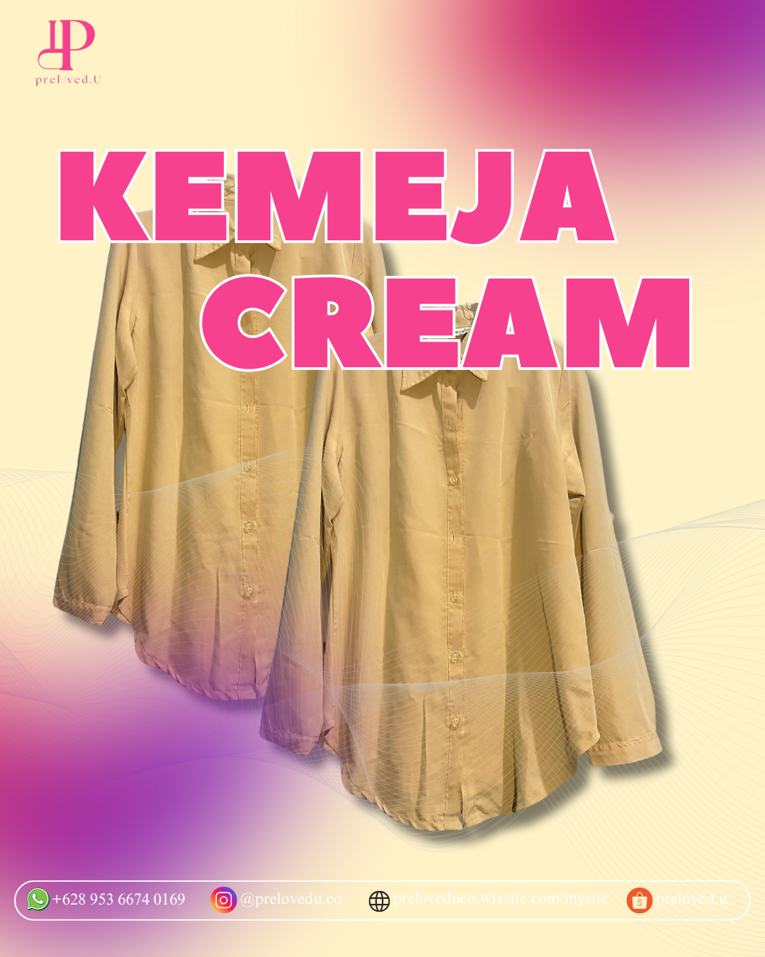 Kemeja Polos Cream