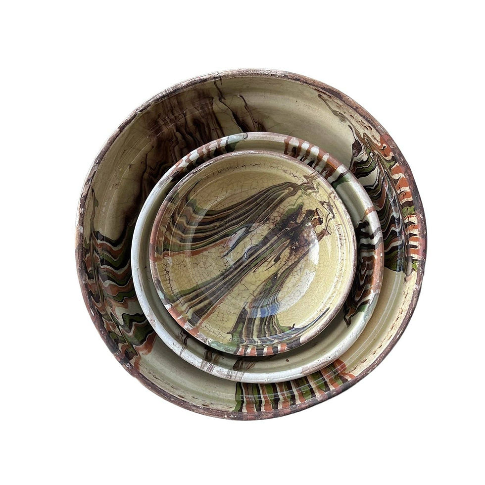 Thumbnail: Cottage Crafted Bowl: Marbleized Cream, Small