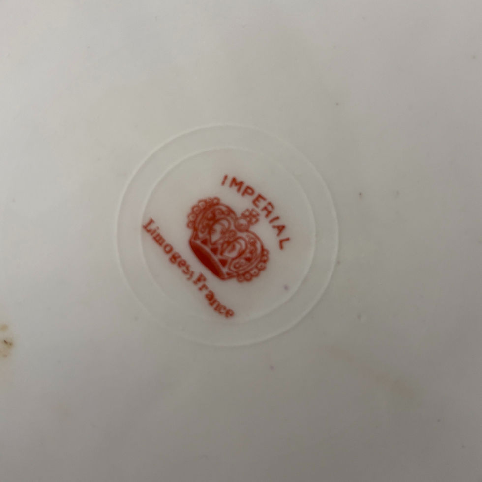 Thumbnail: Antique Hand-Painted Limoges Plate — Imperial Crown Mark