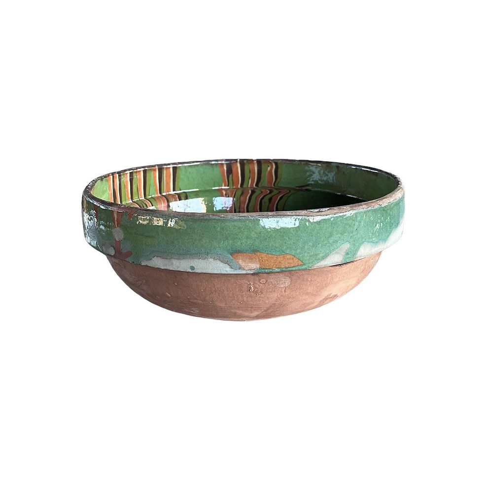 Thumbnail: Cottage Crafted Bowl: Marbleized Green, Medium