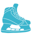 Blue illustration of an ice hockey skate