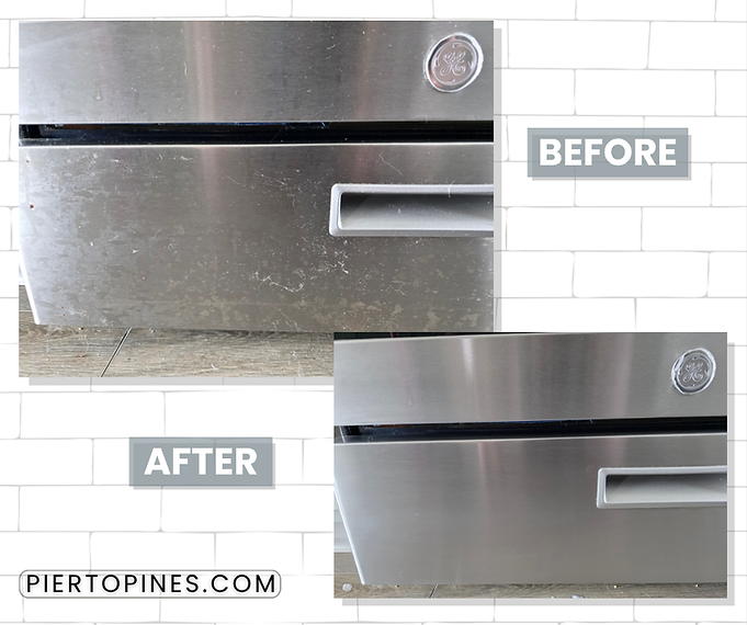 Stove deep cleaning results from Wilmington NC house cleaning service