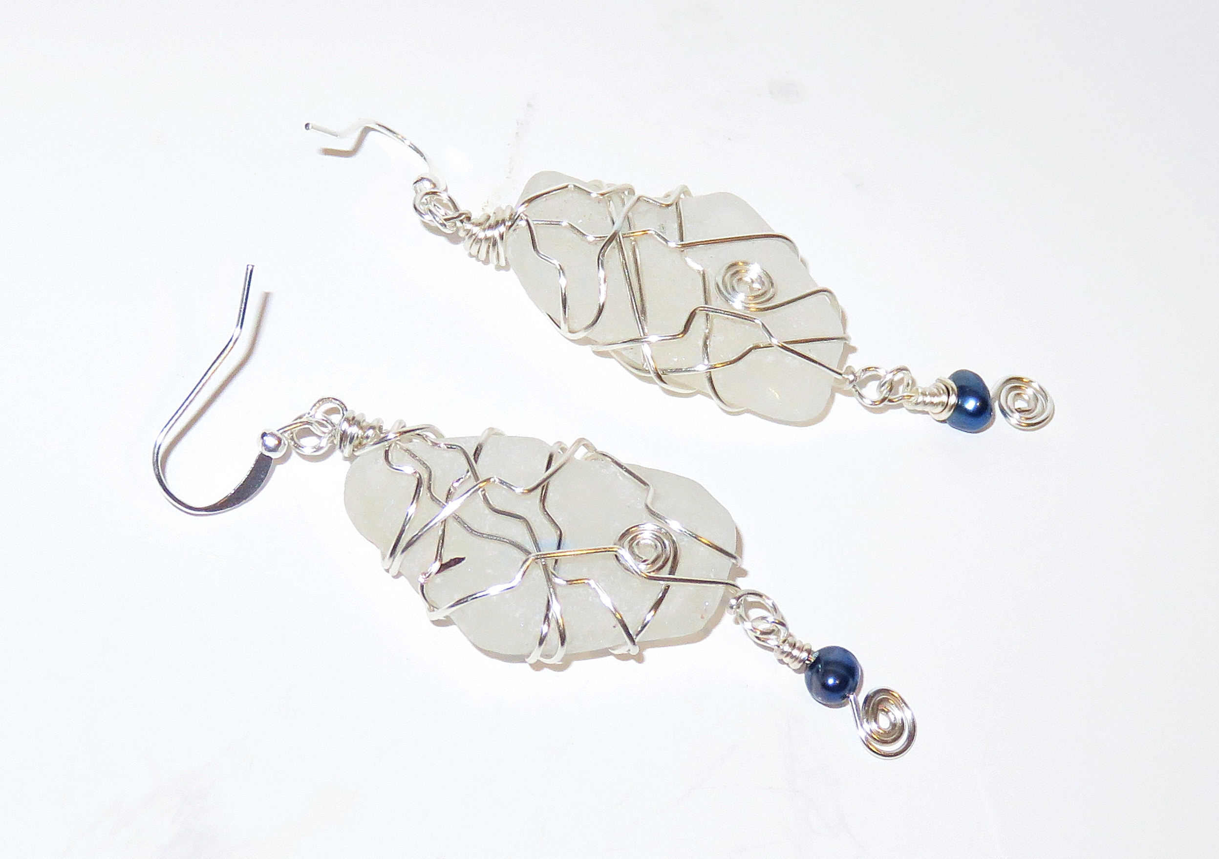 Silver squiggles earrings