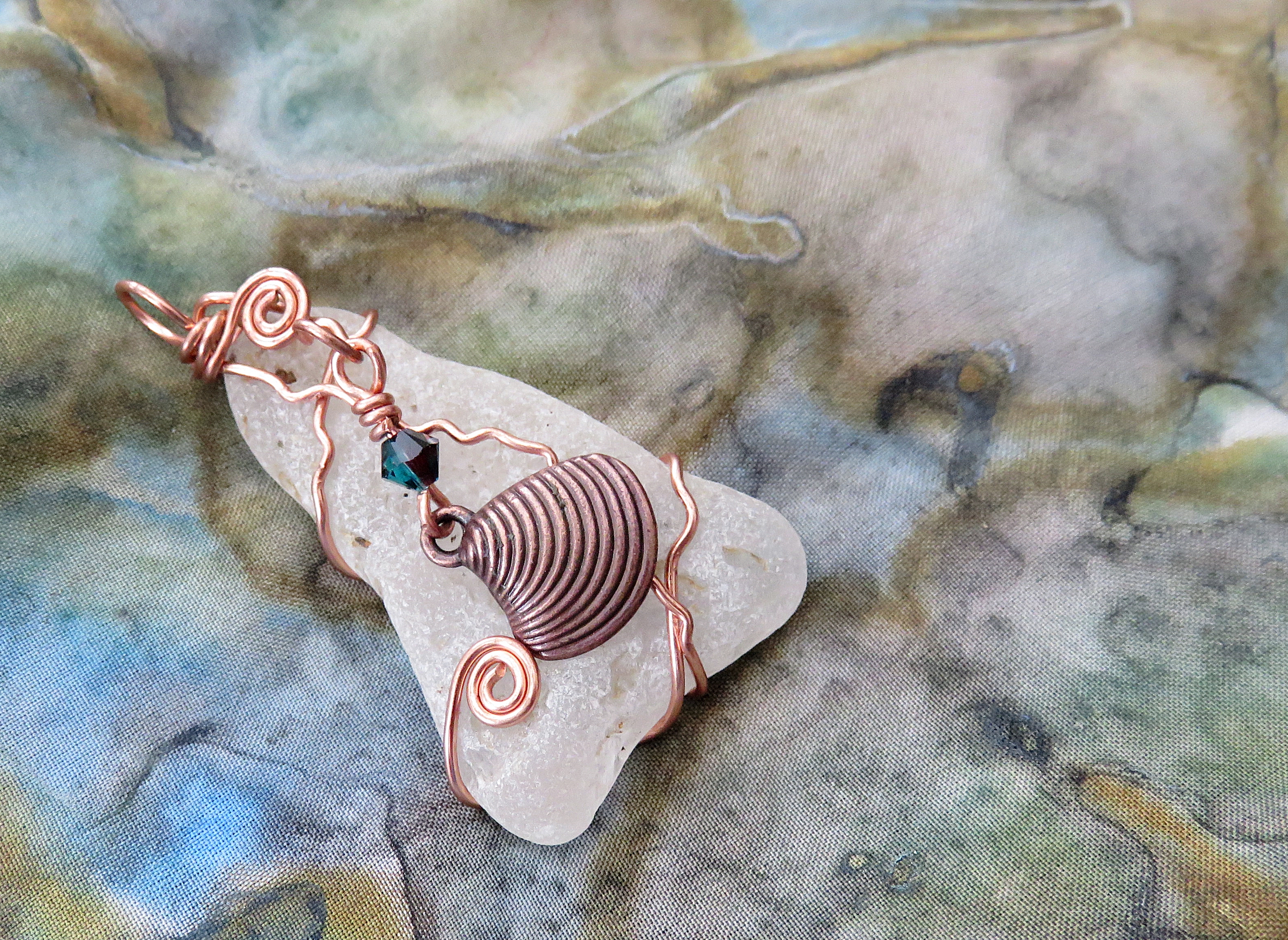 Shell on the beach pendant