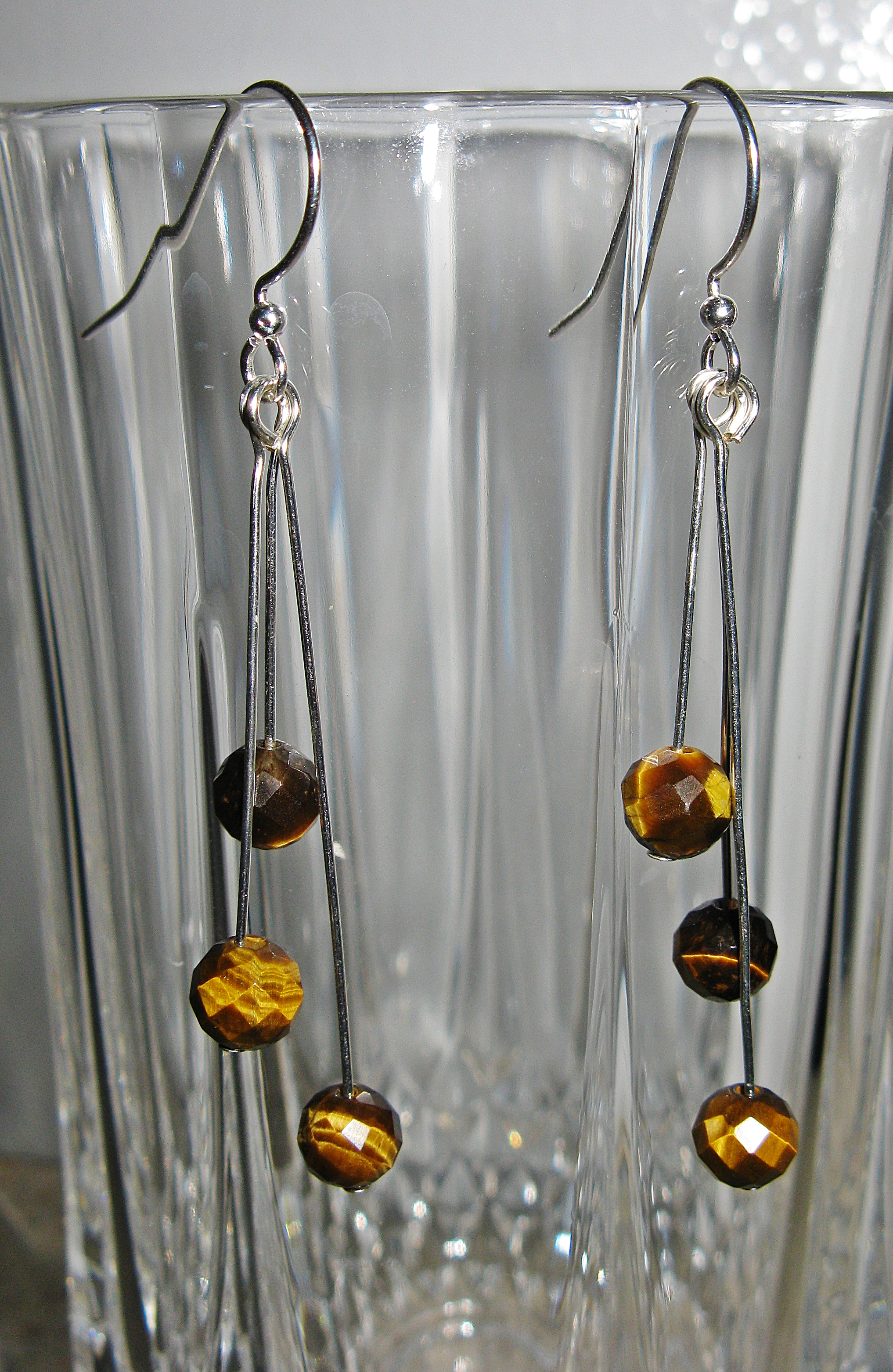 Tiger eye dangles