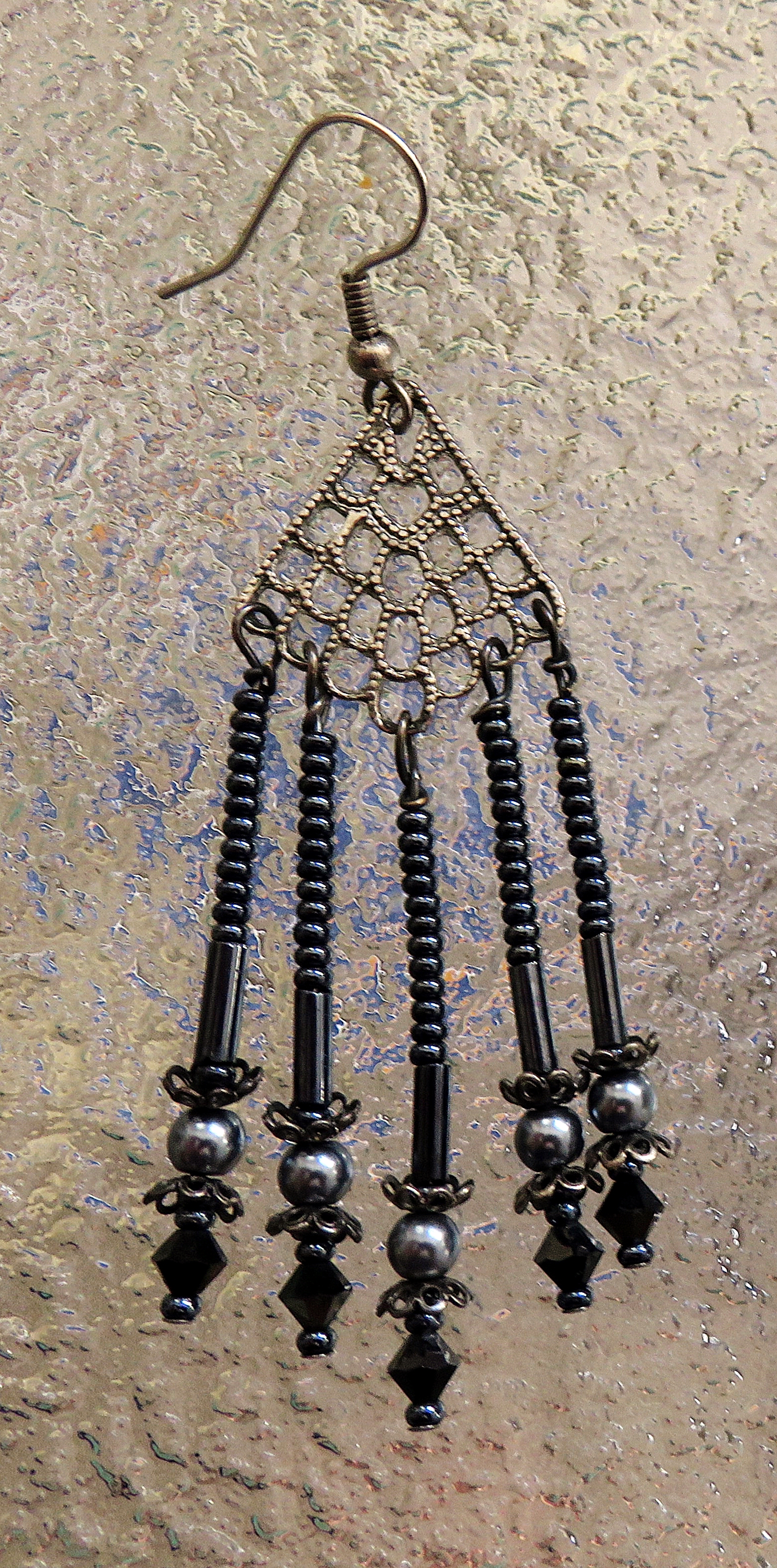 Midnight elegance chandelier earring