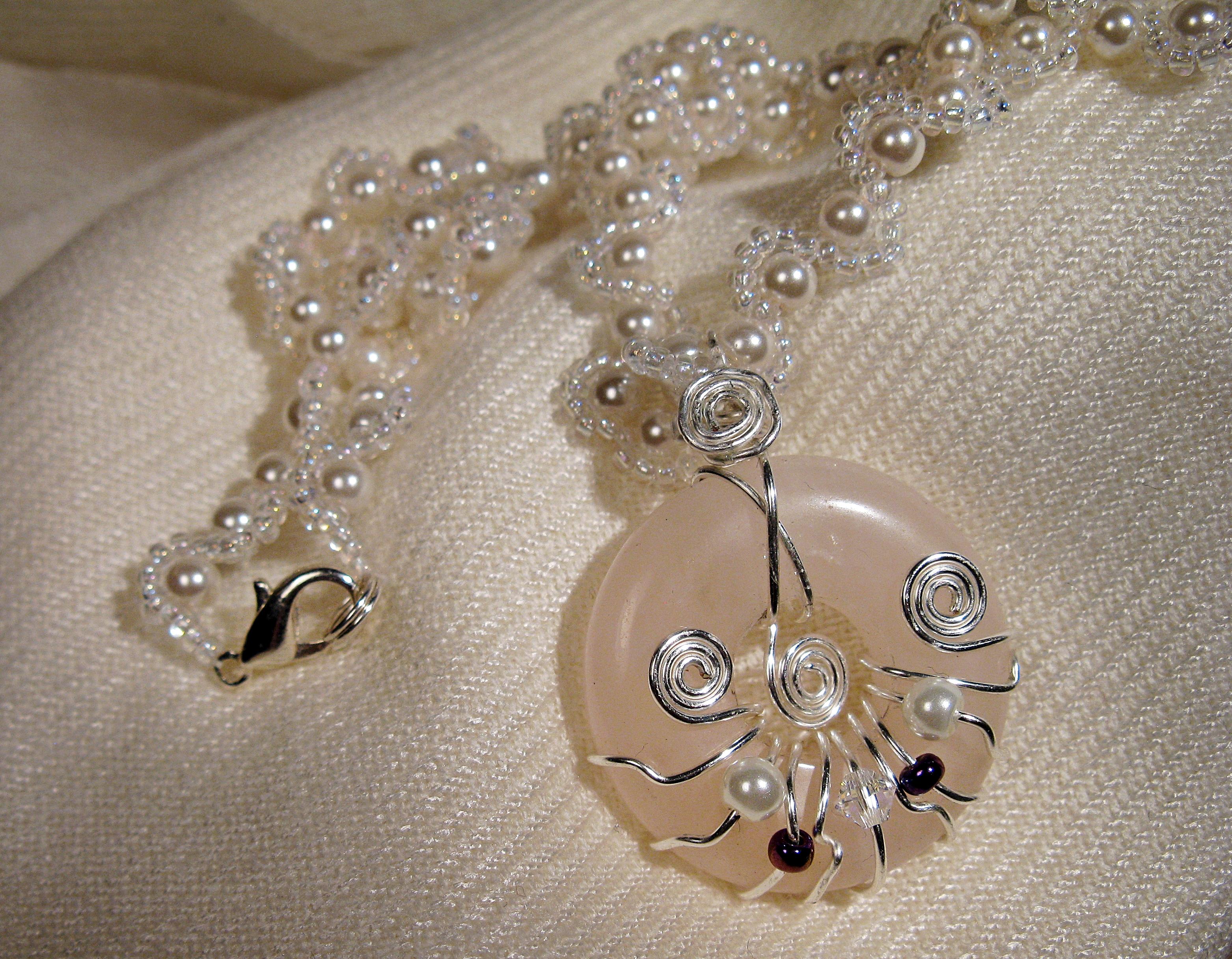 Rose quartz donut wrap